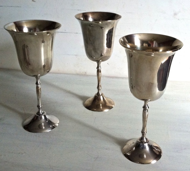 Vintage Silver-Plated Goblets