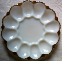 Vintage Milk Glass Egg Tray