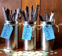 Vintage Tins Holding Flatware