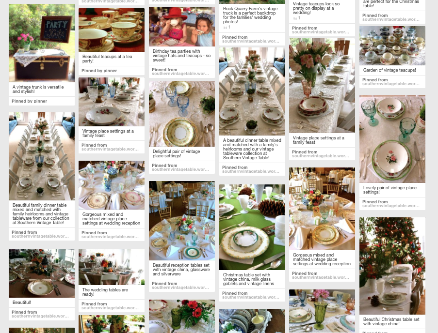 Southern Vintage Table Vintage China Rental NC