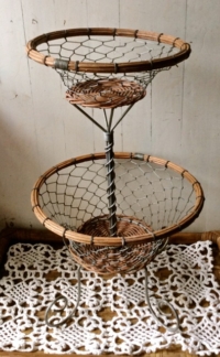 Vintage Tiered Basket