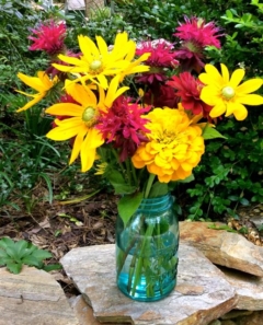 Vintage Blue Mason Jar