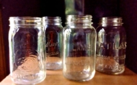 Vintage Clear Mason Jars