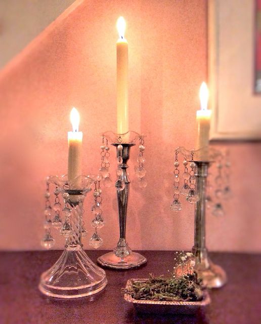 Vintage Glass Candle Holders Southern Vintage Table