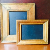 Set of Small Gold Blackboard Frames