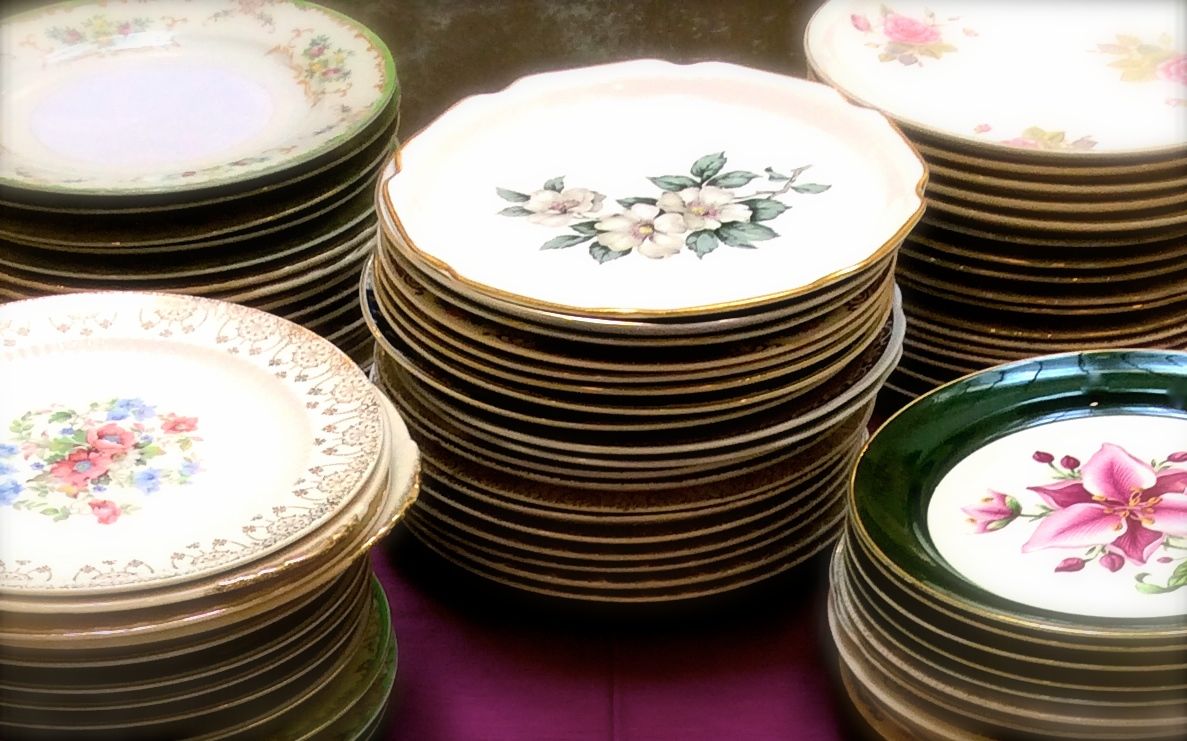elegant plates buffet Southern Vintage Table