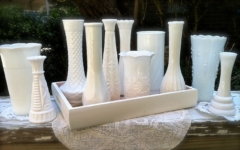 Assorted Vintage Milk Glass Vases