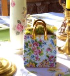 Vintage Ceramic Purse in Centerpiece