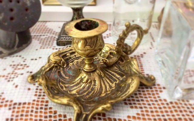 Vintage Brass Candle Holder