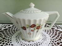 Vintage Doily with Vintage Teapot