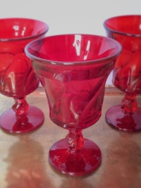 Vintage Red Goblets