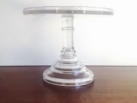 Vintage Art Deco Glass Cake Stand