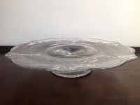 Vintage Etched Glass Stand
