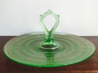 Vintage Green Handled Tray