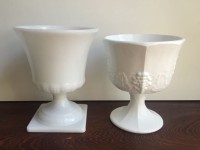 Vintage Milk Glass Compotes-2