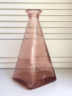 Vintage Pink Triangle Vase