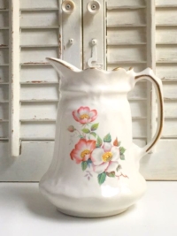 Pink Floral Ceramic Pitcher