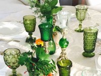 Green Vintage Goblets