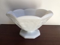 Vintage Milk Glass Compote