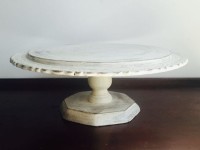 Vintage White Distressed Cake Stand