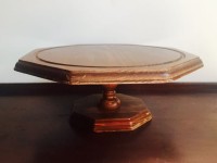 Vintage Wooden 6-Sided Cake Stand