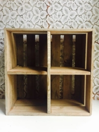 Vintage Wooden Box With Compartments