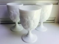 Vintage Milk Glass Goblets