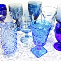 Vintage Blue Goblets