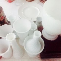 Assorted Vintage Milk Glass