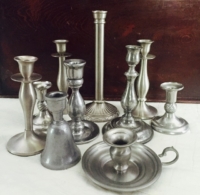 Vintage Pewter Candle Holders