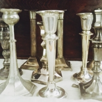 Vintage Silverplate Candle Holders