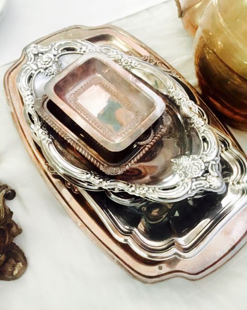 Vintage Small Silverplate Trays