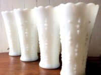 Large Vintage Milk Glass Vases
