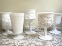 Vintage Milk Glass Goblets