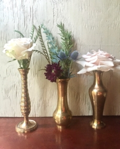 Vintage Brass Bud Vases