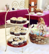 Vintage Tiered Stand with Cupcakes