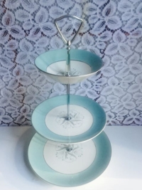 Vintage Teal Tiered Stand