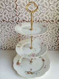 Vintage Mixed Tiered Stand