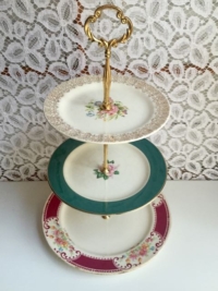 Vintage Mixed Tiered Stand