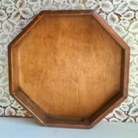 Vintage Octagonal Wooden Tray