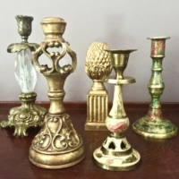 Assorted Vintage Candle Holders