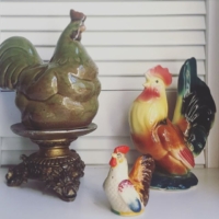 Vintage Ceramic Roosters