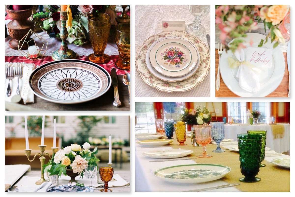 Southern Vintage Table Vintage China Rental NC