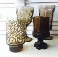 Vintage Brown Goblets