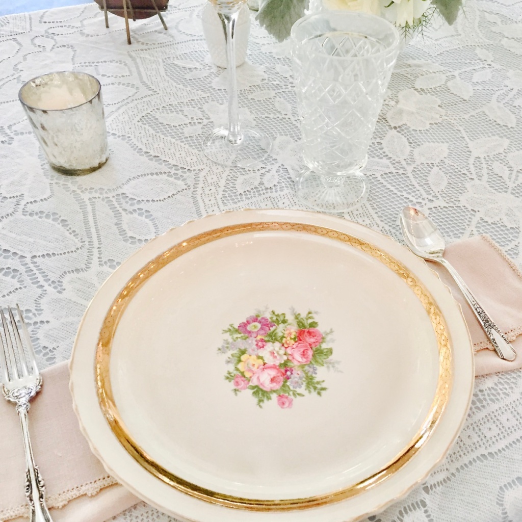 Southern Vintage Table Vintage China Rental NC