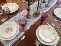 Vintage Lace Runner on Dinner Table