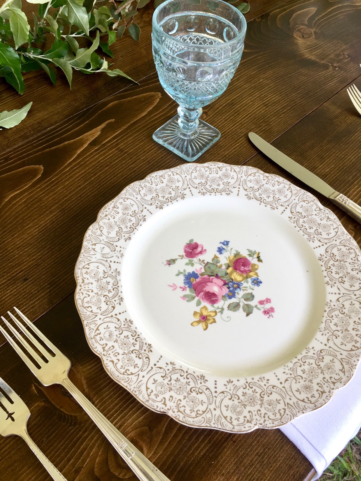 Southern Vintage Table Vintage China Rental NC