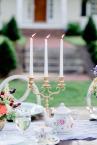 Vintage Candelabra on Table