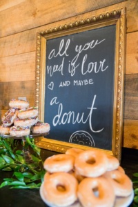 Donut Sign at Wedding