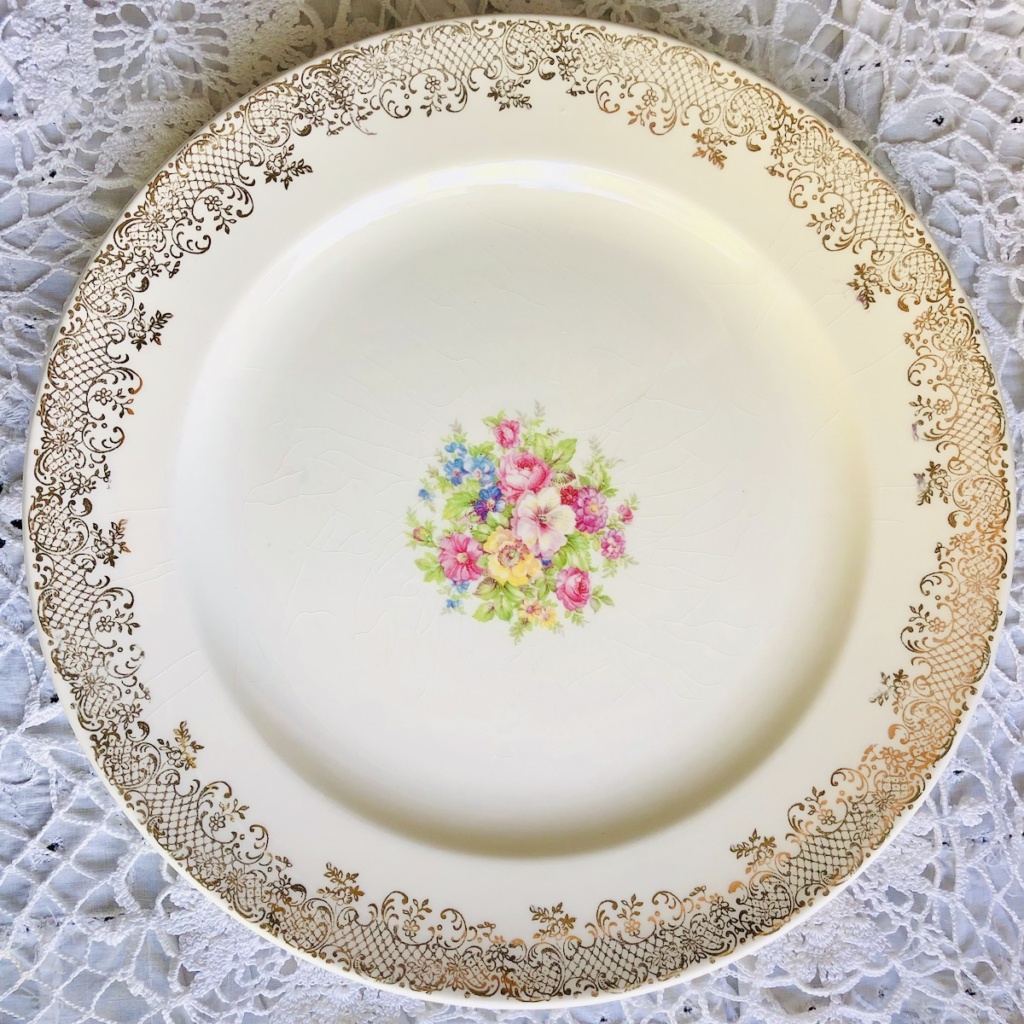 Vintage Knowles China Dainty Pink Blue and Yellow Floral Made In The USA Replacement China Vintage Dinnerware Wedding Gift